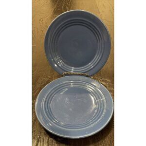 Bosco Ware BW Light Blue Ribbed Salad Plates Plate Set Of 2 Beehive 8.5”